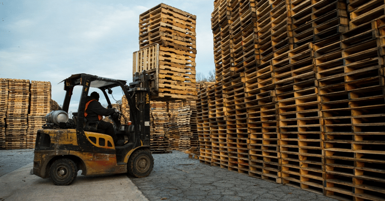 Pallets on Forklift